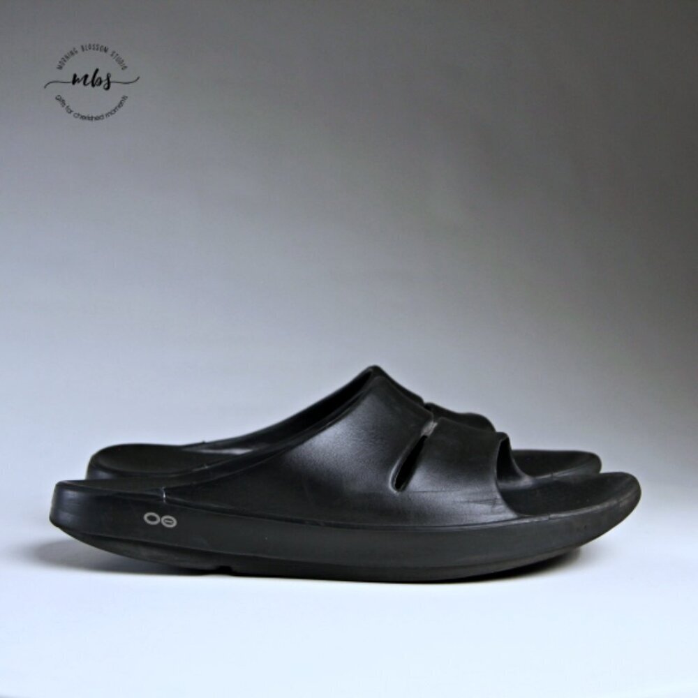 Oofos Ooahh Recovery‎ Slide Shoes Black Men 14